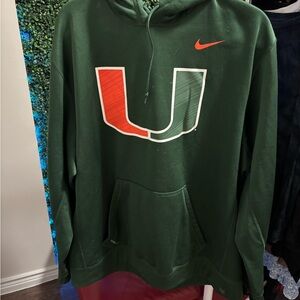 Nike Therma-Fit UN Dark Green Men's Hoodie with Logo